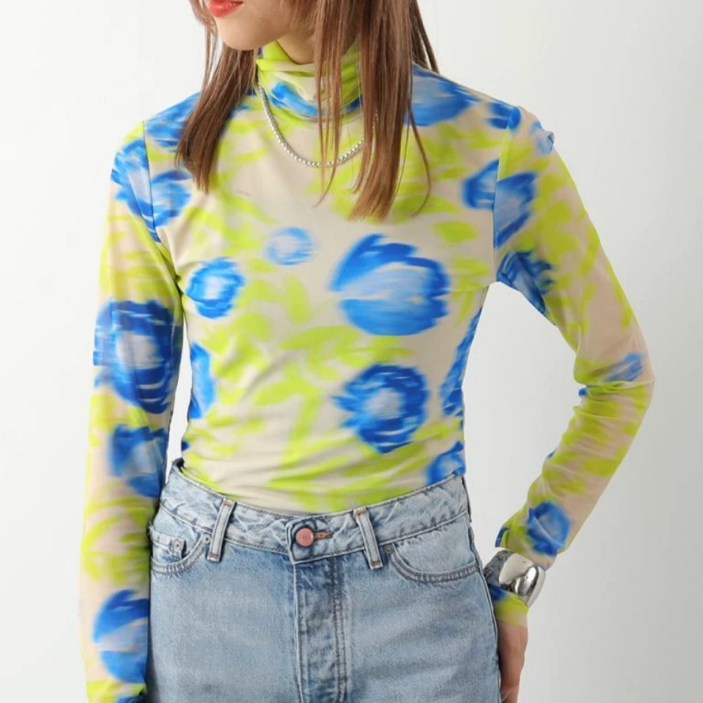 Ganni Fitted Roll Neck Longsleeve Top 38